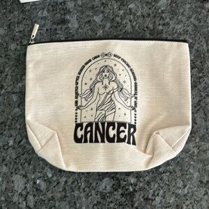 cancer zodiac sign makeup toiletries bag with zipper